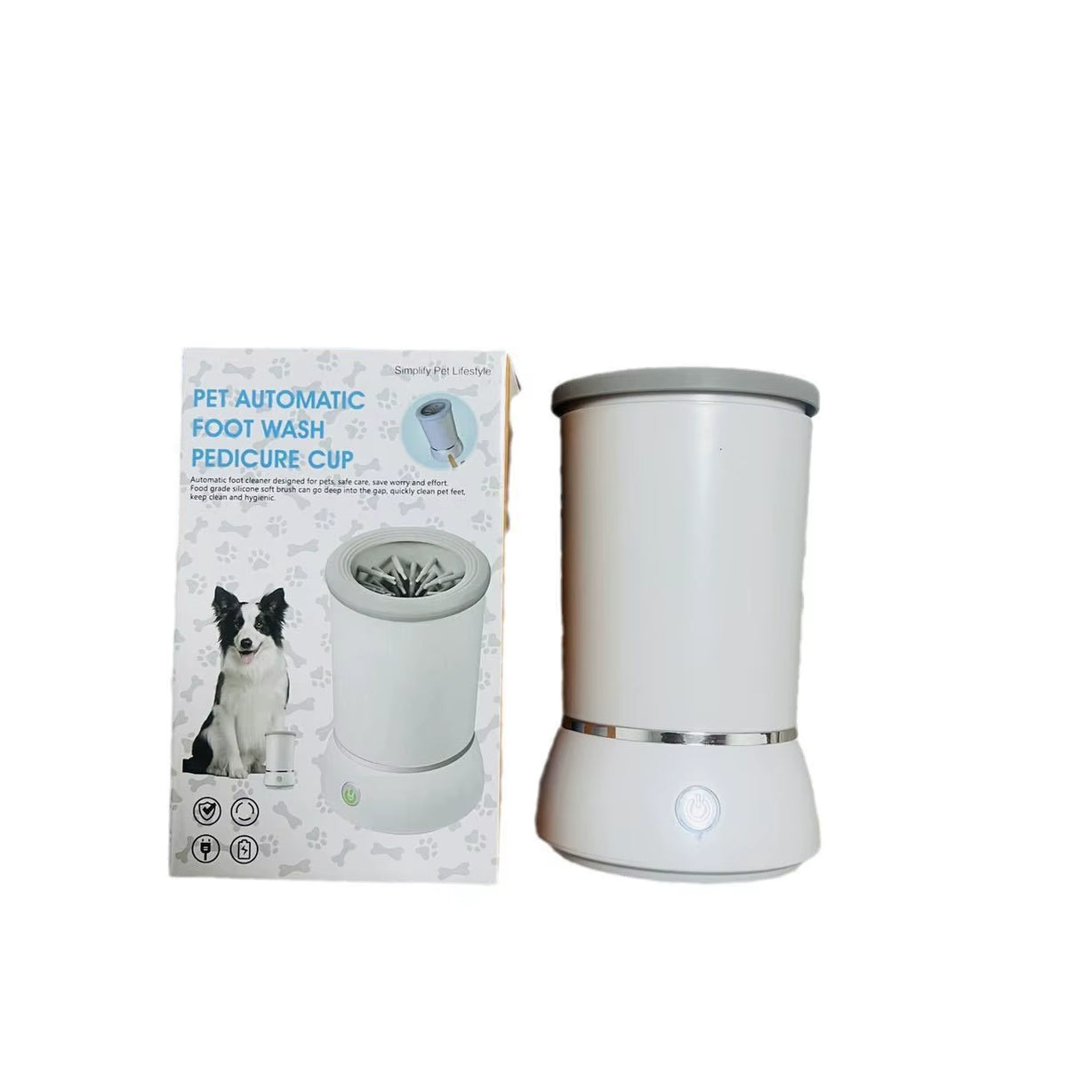 Pet Paw Cleaner 360° Full-Circle Automatic Pet Paw Cleaner Silicone Brush Head USB Rechargeable Pet Paw Cleaner Dogs Accessories
