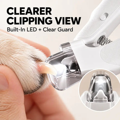 LUMORYNE 2-In-1 Pet Nail Clipper & Grinder for Dogs & Cats, LED Light, Digital Display, USB-C Rechargeable Nail Care Tool