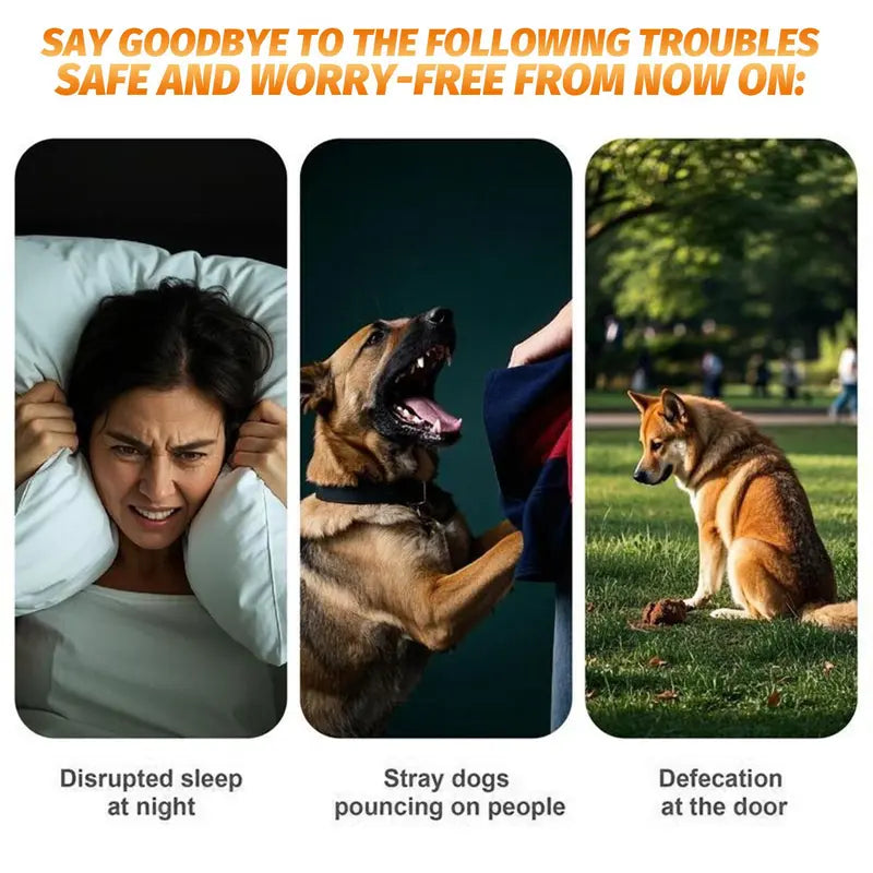 Ultrasonic Dog Bark Deterrent Rechargeable anti Barking Device 30Ft Range LED Flashlight Portable Training Tool Safe No Shock for Small Medium Large Dogs