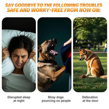 Ultrasonic Dog Bark Deterrent Rechargeable anti Barking Device 30Ft Range LED Flashlight Portable Training Tool Safe No Shock for Small Medium Large Dogs