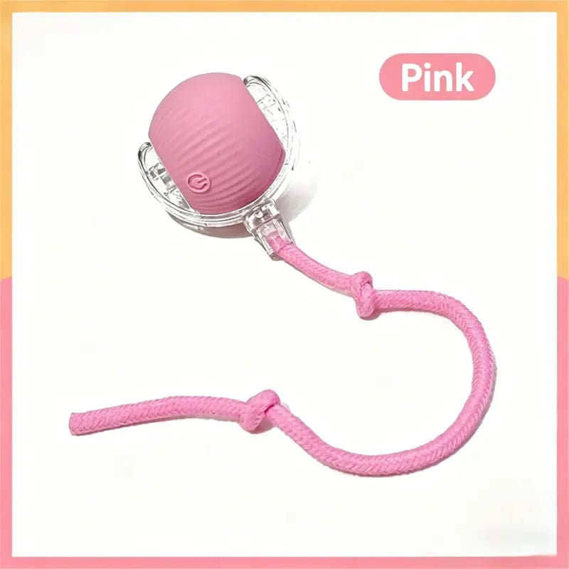 Interactive Usb-Rechargeable Smart Rolling String Cat Toy Ball - Light-Up, Quiet Adjustable Mode, Bite-Wear Resistant, Shatterproof, Non-Toxic, Replaceable Wavy-Texture Shell, 8-Color Indoor Kitten Hunting Toy with Bird Sound Automatic Moving