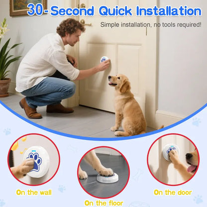 Chunhee Dog Potty Training Doorbell Kit - Chew-Proof, 36 Custom Sounds, 0-115Db Adjustable Volume, Touch Button, Potty Alert, Indoor & Outdoor Pet Supplies That Reduces Accidents